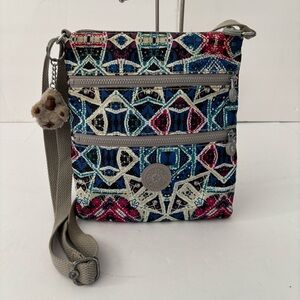 Kipling Geometric Pattern Crossbody Bag